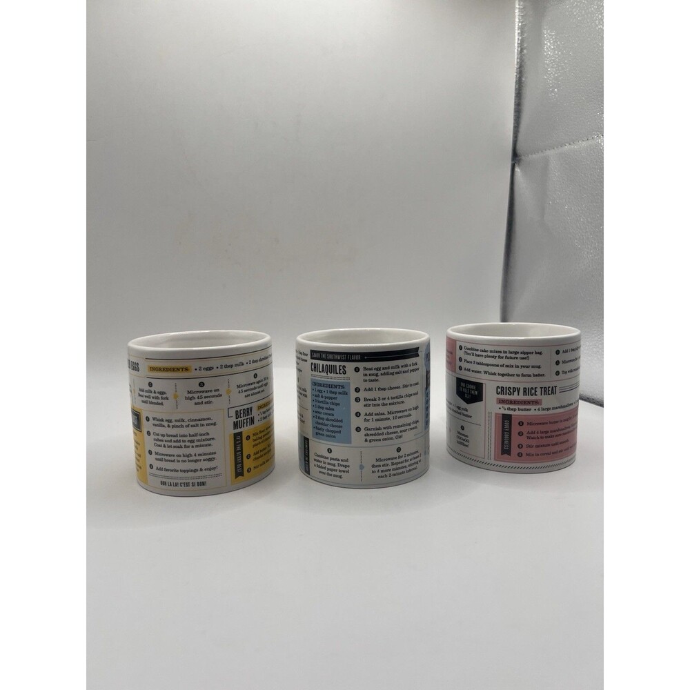 3 Fred Grub Mugs, Breakfast, Lunch Hour & Treat Yo'self w/recipes